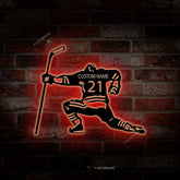 Custom Hockey Metal Sign, Custom Name Hockey Sign, Ice Hockey Wall Decor, Ice Hockey Jersey Art, Hockey Decor, Hockey Gifts For Boys Bedroom